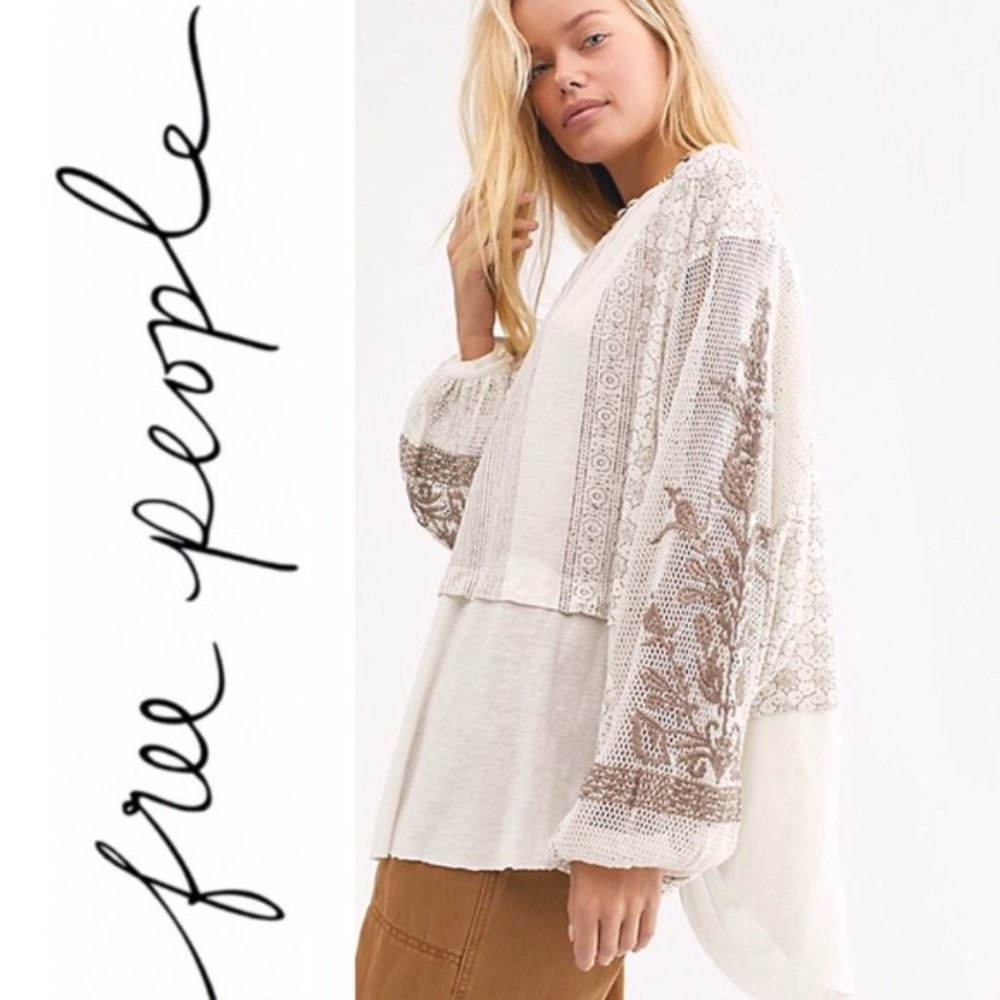 Free People Boho Indigo Dreams Tunic S/M NWT - Picture 2 of 11